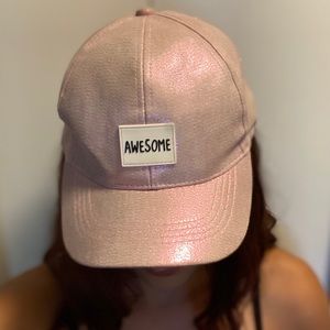 Pink Sparkle “Awesome” Baseball Cap